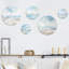Ensemble de 5 décorations murales en métal Coastal Beach Minimal Scenery I - Océan côtier