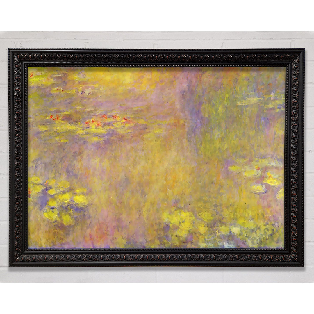 Monet Seerosen - Gelbes Nirwana von Claude Monet - Einzelne Bilderrahmen Kunstdrucke