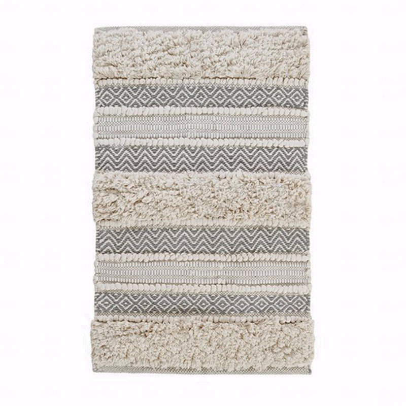 Woven Texture Stripe Bath Rug 22X58"