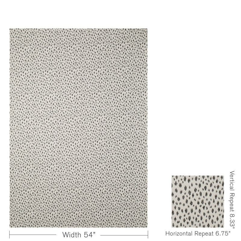 Granville Weaves Honfleur Cotton Blend Fabric, Noir