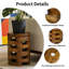 Table de bout cylindrique en bois massif