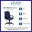 Mid-Back Fabric Executive Swivel Office Chair with Nylon Arms-2086739752
