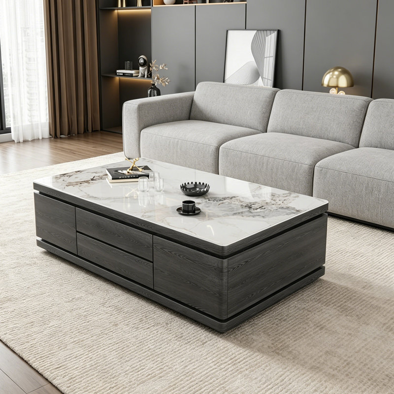 Tafa, H 19,68 po x l 51,18 po x P 27,55 po, Blanc / gris / gris foncé