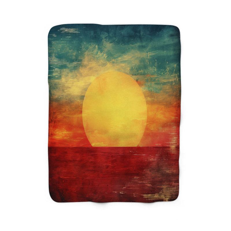  Couverture rétro Beach Sunset Serenity, L 50 po x L 60 po