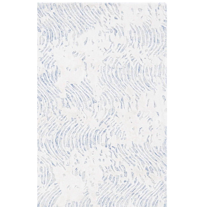 Glamour Hand Tufted Wool Viscose Cotton with Latex Abstract Rug in Beige, Rectangle 8' x 10'