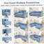 Canapé modulaire surdimensionné surdimensionné avec conception convertible, assise profonde, accoudoirs très larges et 10 coussins décoratifs en velours côtelé-714242101