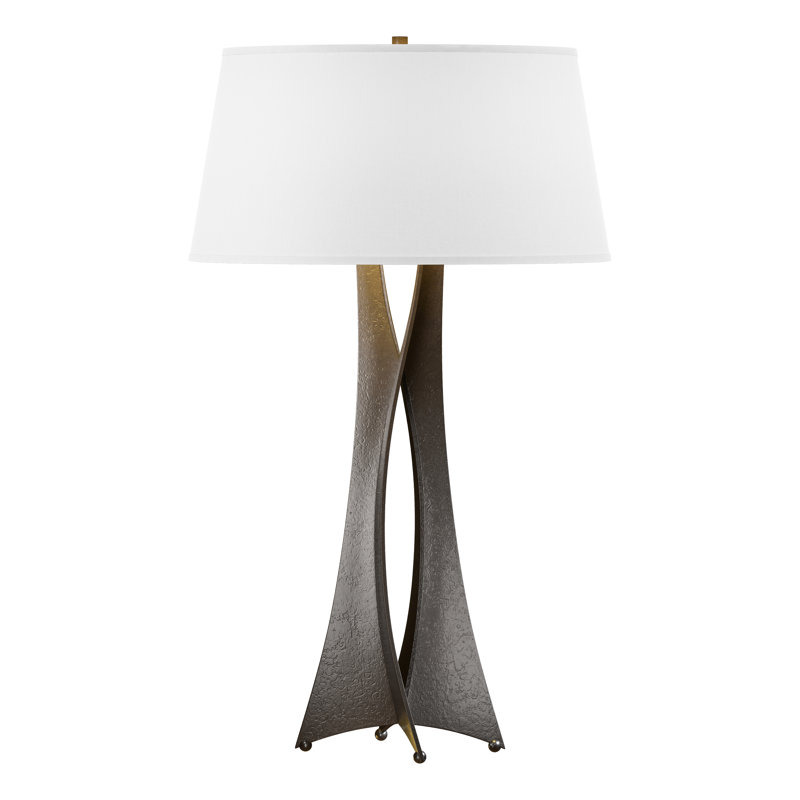 Moreau 33.4" Table Lamp, Natural Anna, Oil Rubbed Bronze