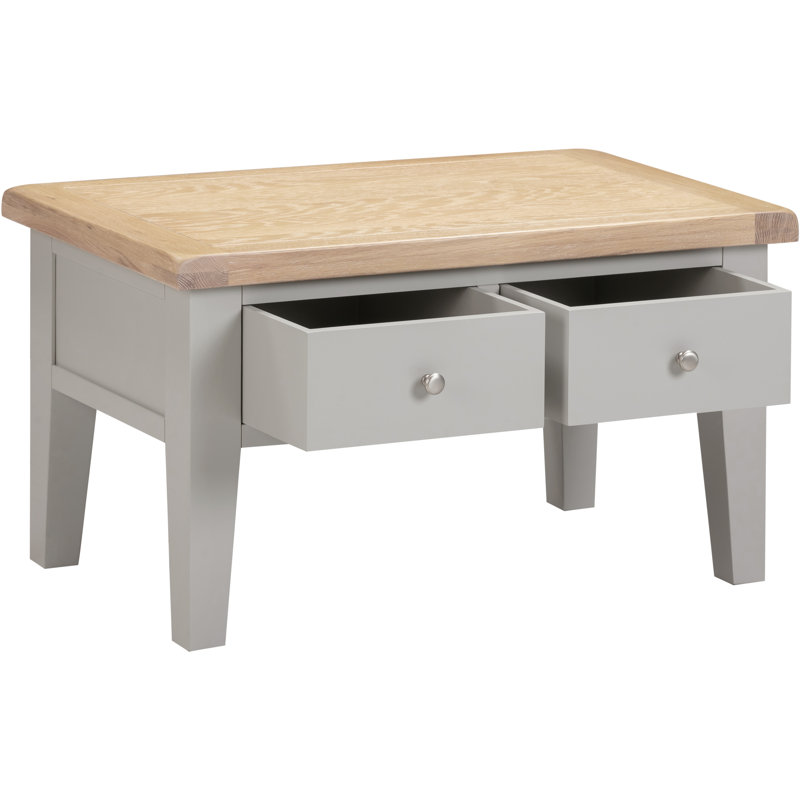 Windsor 2 Drawer Coffee Table, Grey