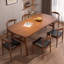 Table de salle à manger rectangulaire en bois massif Nut-Brown-1439523951