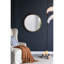 Antique Style Round Mirror With Charming Rose Detailing For Bathroom, Entryway & Home  brown Exquisite Carvings