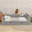 Lit de jour simple avec tablettes, tiroirs et station de charge-524623486