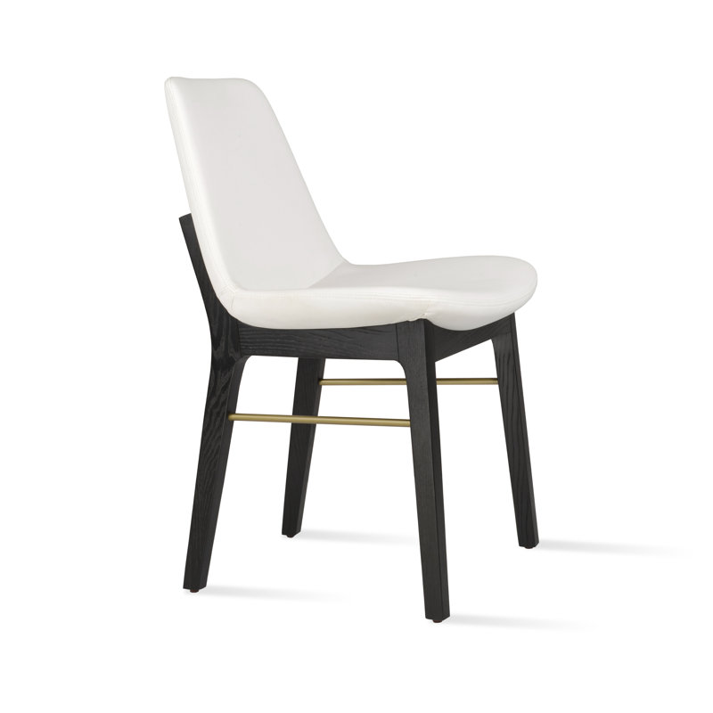 Chaise de salle à manger Eiffel, Similicuir blanc