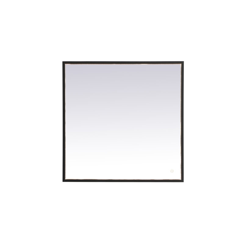 Miroir Piche, 30 po x 30 po, Noir