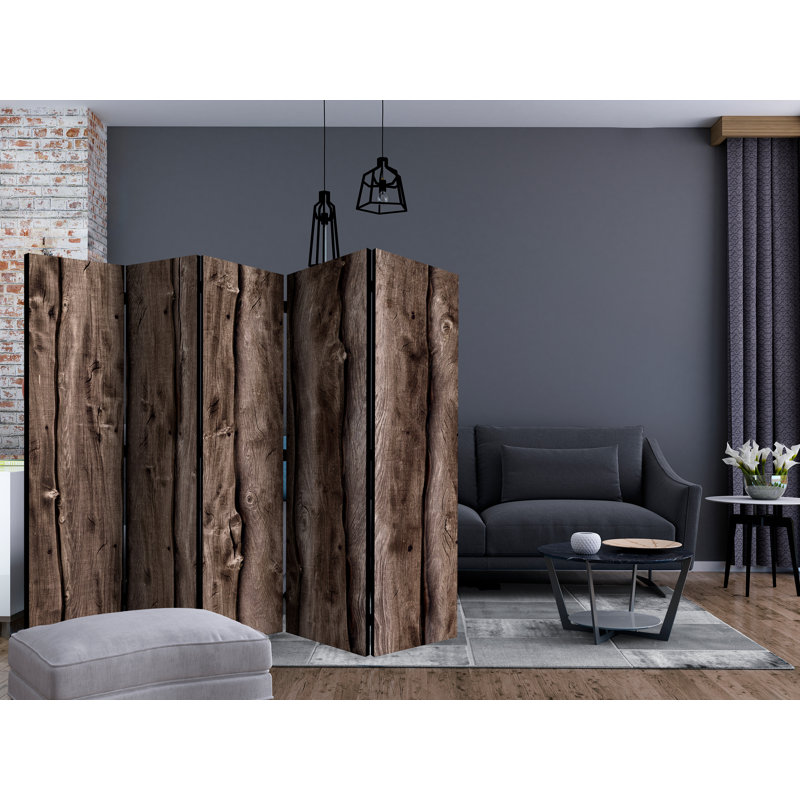 225cm W x 172cm H 5 - Panel Wood Folding Room Divider