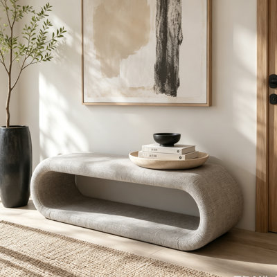 52.17"Wide Chenille Upholstered Bench