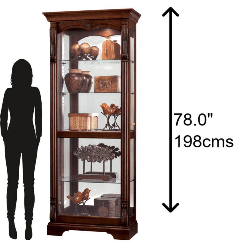 Bernadette Solid Wood Lighted Curio Cabinet
