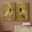 «Gold Crane at Dusk I», ensemble de 2 reproductions d'art sur toiles-2092560579-2092560583-2016653009