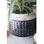  Pots en céramique bleu foncé Knobby, finition émaillée, pot de fleurs décoratif, ensemble de 3