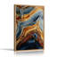 Tableau sur toile à texture craquelée bleue et brune-855458308