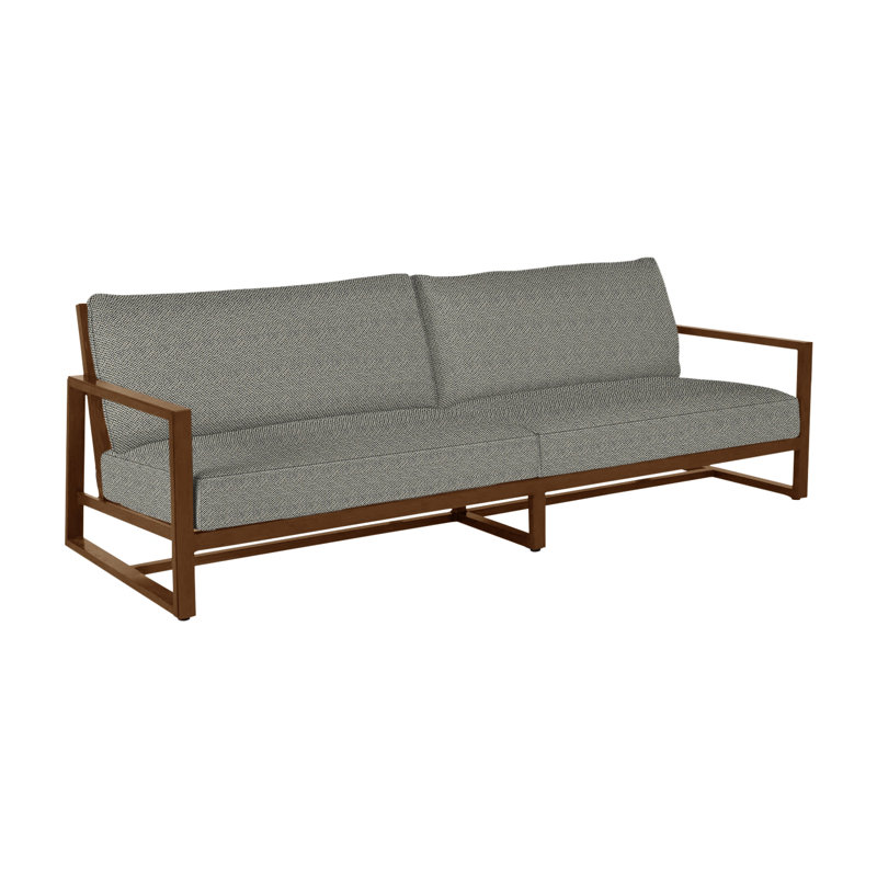 Avondale Aluminum Sofa - Oak, No Welt, Intermix Bark, Oak