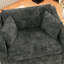 Fauteuil d'appoint rembourré avec repose-pieds en chenille-1056189597