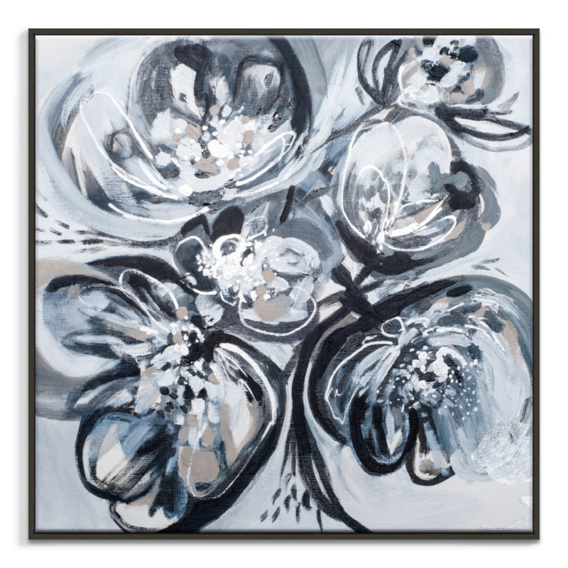 Amanda Morie - Painting on Canvas, 61cm H x 61cm W, Black Floater Frame