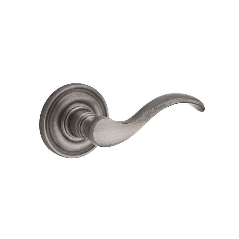 Curve Single Dummy Door Lever with Traditional Round Rose, Left, Venetian Bronze