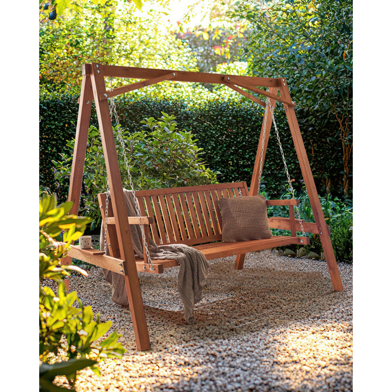 FICARELLA 3 Person Porch Swing