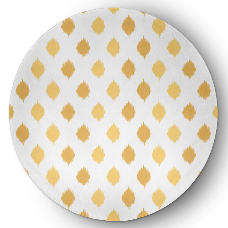 Magdalene Chenille Polka Dots Indoor Rug, Round 5'