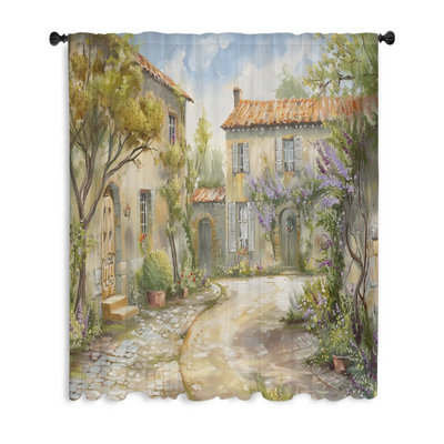 Rideau transparent en polyester Jasarah