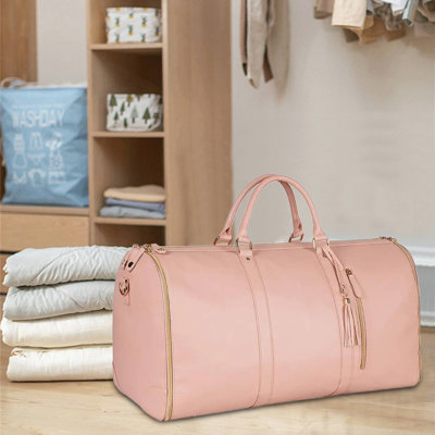 Backpack Garment Tote Bag, Large Leather Duffle Bag For Women, Garment Bags For Travel With Shoe Pouch, 2 In 1 Hanging Suitcase Suit Travel Bags Gifts For Women