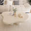 Table basse Cream Cloud - table basse irrégulière à 3 pieds, table d'appoint de salon minimaliste moderne pour petits espaces et décor Wabi-Sabi