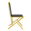 Chaises de salle à manger ergonomiques avec structure luxueuse en métal-129028267