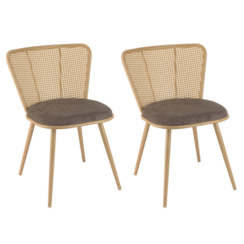 LEA 48cm H Metal Side Chair, Brown