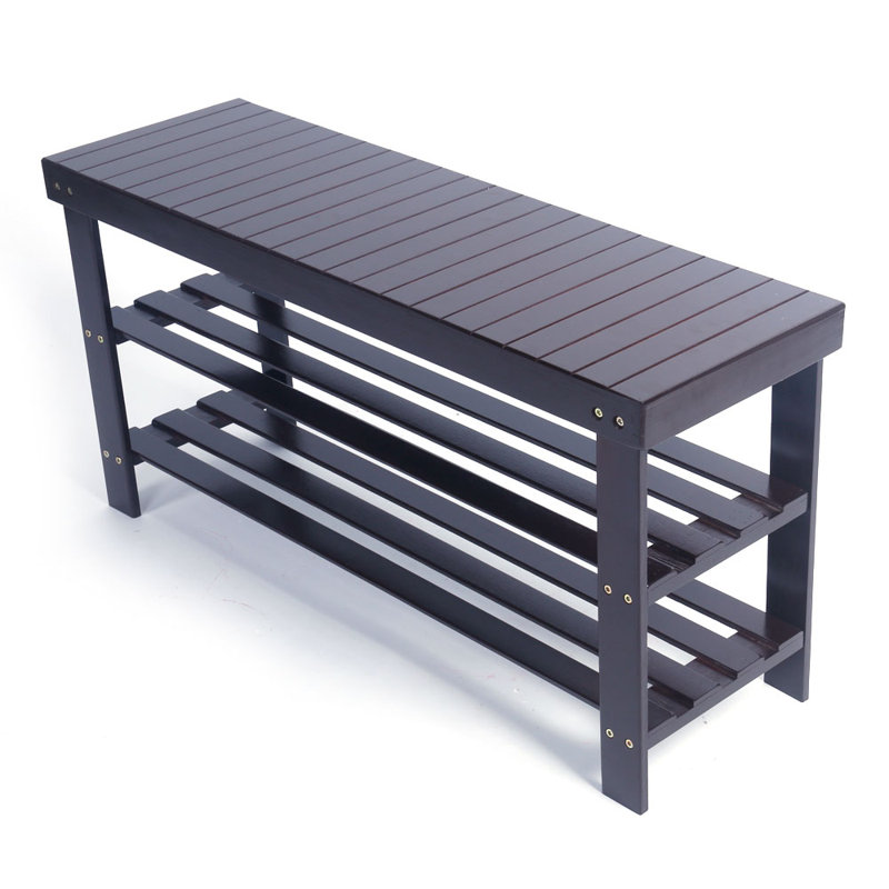 Banc de rangement pour chaussures Rack Room, Brun
