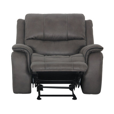Cadre transitionnel de style transitionnel avec accoudoirs inclinables avec accoudoirs inclinables gris foncé