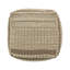 Grand pouf rustique en laine et coton brun