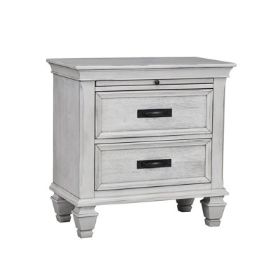 MDF Nightstand With 2 Drawers