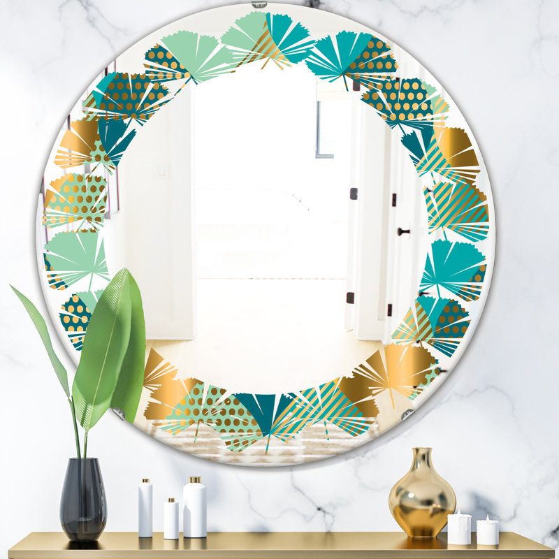 Miroir mural Leaves, H 31,5 po x l 31,5 po, Gouttes II