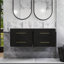 Meuble-lavabo mural avec double tiroir et espace de rangement-1731541303