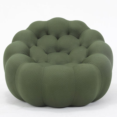 36" Funky Bubble Cloud  Couch with 3D Honeycomb Shape Design, Mesh Fabric Bubble Cloud  Sofa, Bean Bag Chair, Ergonomic Mini Floor Sofa for Bedroom, Living Room, Apartment, Small Space (Green Couch)