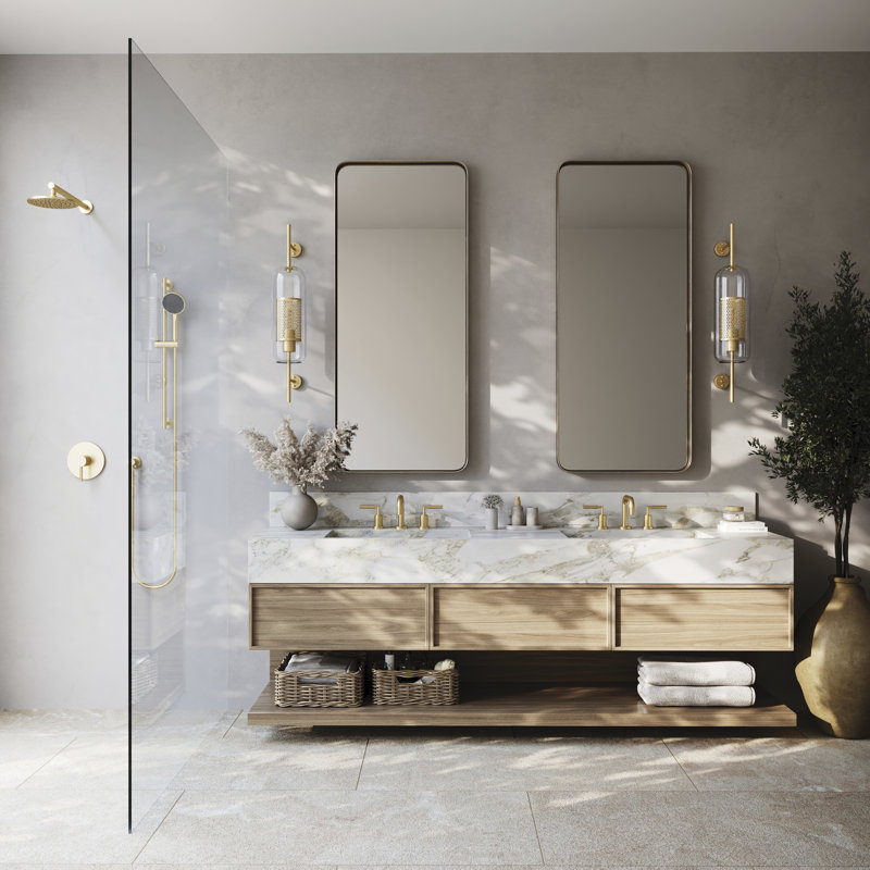 Shower Faucet, Polished Gold