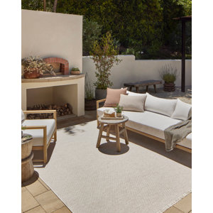 Amber Lewis x Loloi Malibu Ivory / Dove Indoor / Outdoor Area Rug