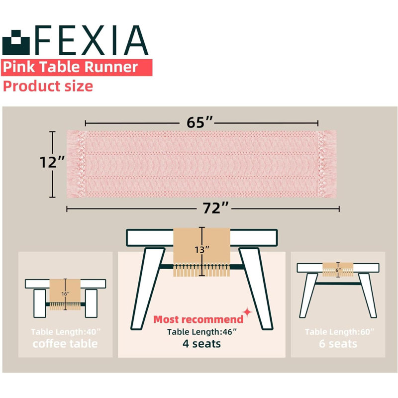 Runner Table Runnner, Pink