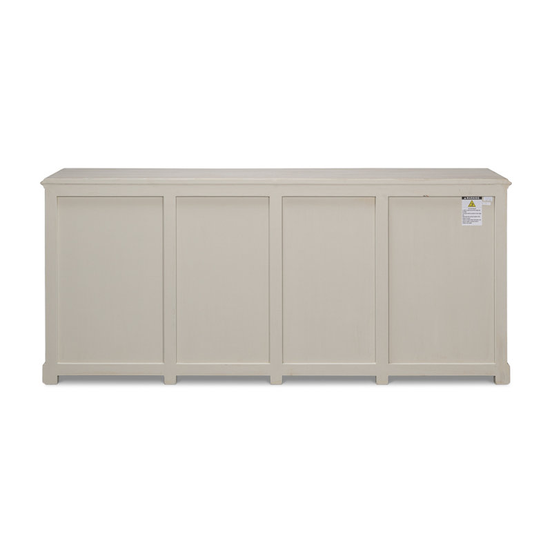 Villefranche Solid Wood Sideboard, Stone Gray