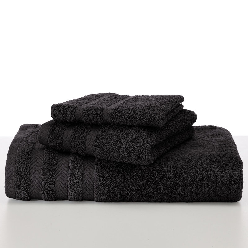 Drap 100% coton de qualité égyptienne Martex, Noir