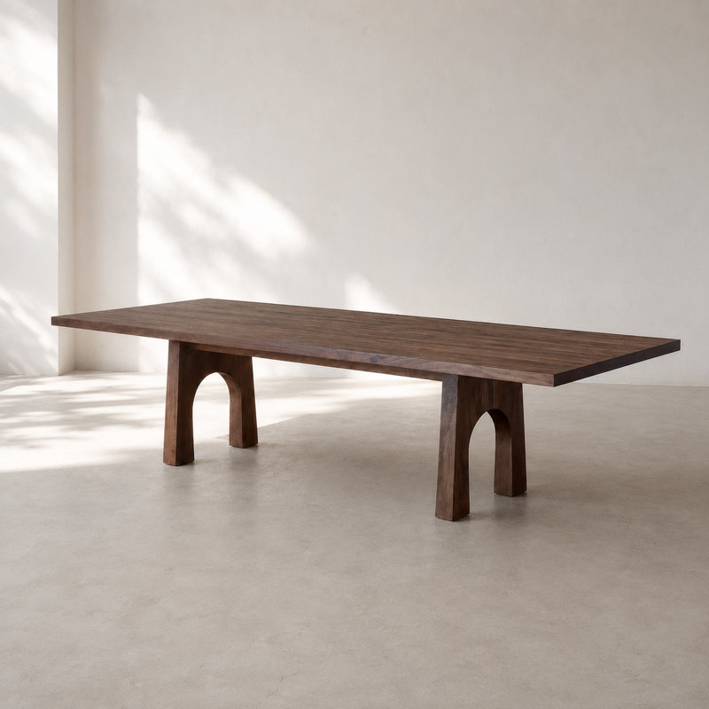 Table de salle à manger Porter, 118" W x 39.5" D x 29.5" H, Noyer