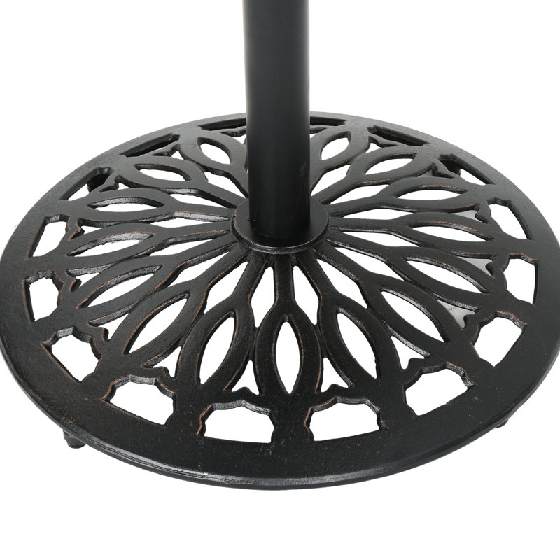 Table de bar ronde en aluminium coulé 35 po 35 po - Option extérieure en cuivre stable et tendance, avec un style exquis de beauté en filigrane