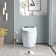 Smart Bidet Toilet Combo with Auto Open Lid and Heated Seat, 4-Flush Ways, Warm Wash/Dryer, LED display (Remote Included)