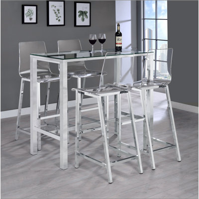 Tommy Chrome 47-inch Bar Table